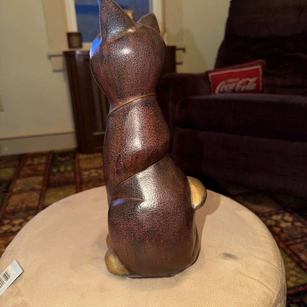 Vintage Black & Tan Cat Shelf Sitter 12